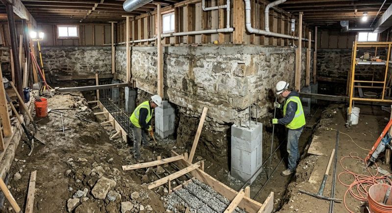 Basement Underpinning in Bucks County, PA