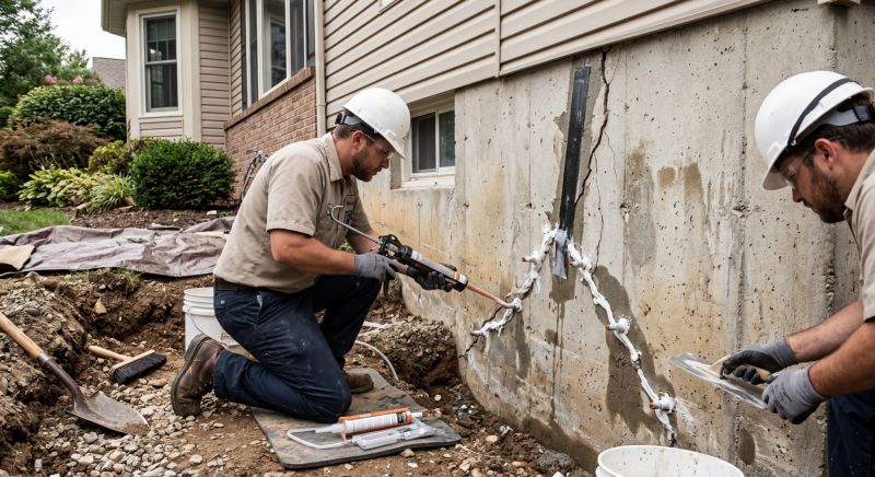 Cracked Foundation Repair in Levittown, PA
