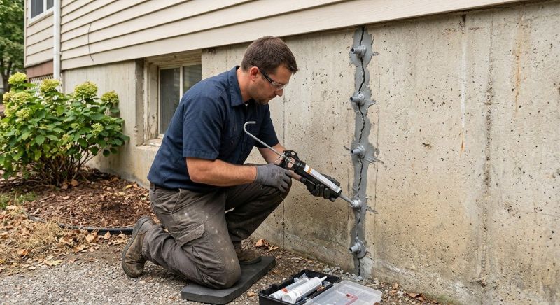 Foundation Crack Sealing in Bucks County, PA