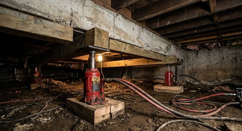 Foundation Jacking in Huntingdon Valley, PA
