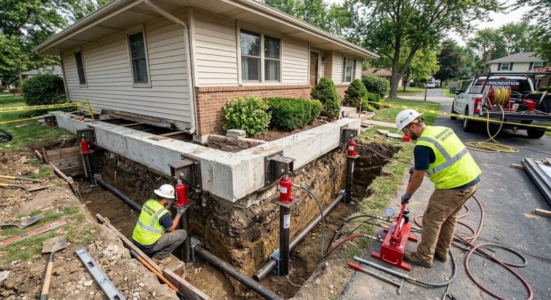 Foundation Jacking in Newtown, PA