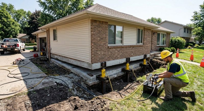 Foundation Lifting in Upper Darby, PA