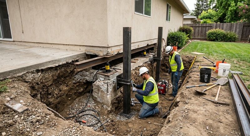 Foundation Pier Repair in Bucks County, PA
