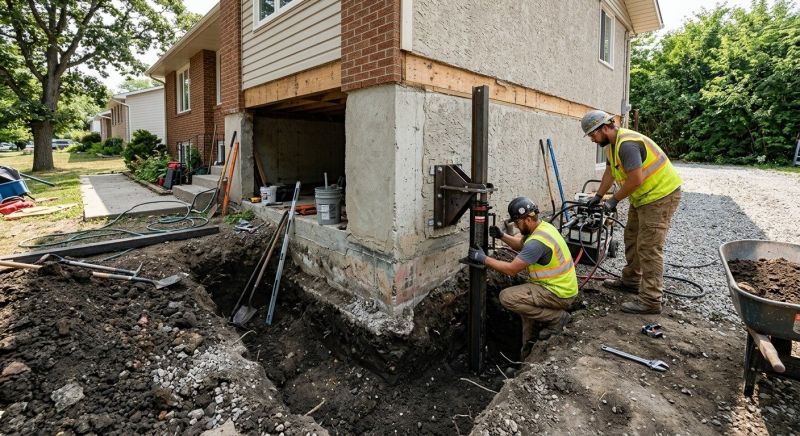 Foundation Pier Repair in Bucks County, PA