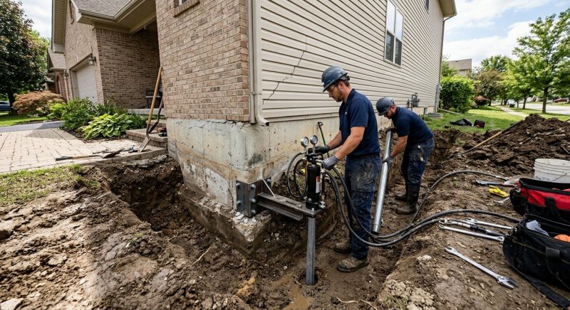 Foundation Settlement Repair in Bucks County, PA