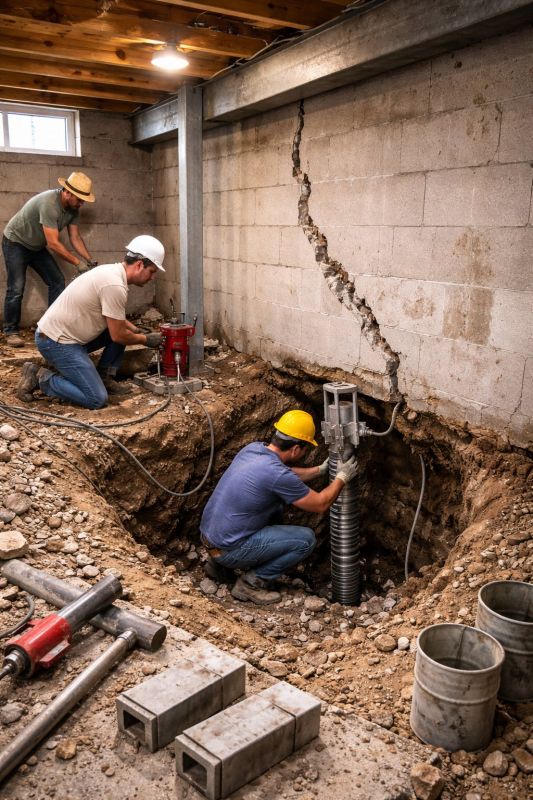 Foundation Structural Repair in Pennsauken, NJ