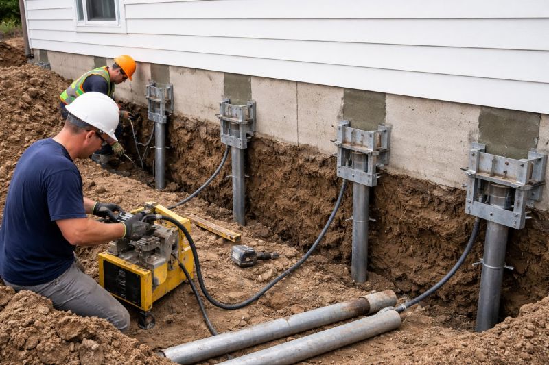 Helical Piers Installation in Bucks County, PA