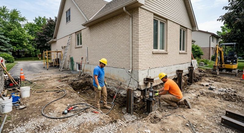 Helical Piers Installation in Bucks County, PA