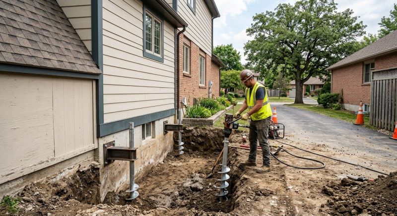 Helical Pile Installation in Bucks County, PA