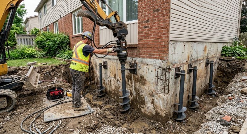 Helical Pile Installation in Bucks County, PA