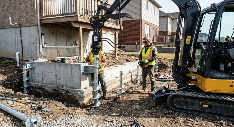 Helical Pile Installation in Bucks County, PA