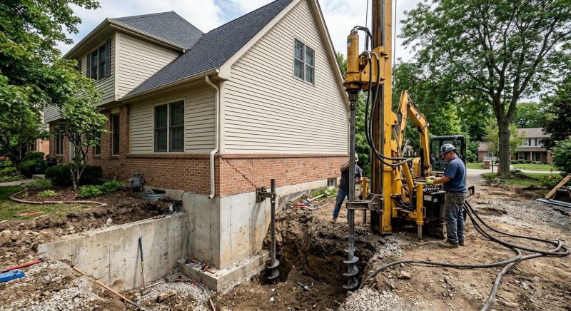 Helical Pile Installation in Bucks County, PA