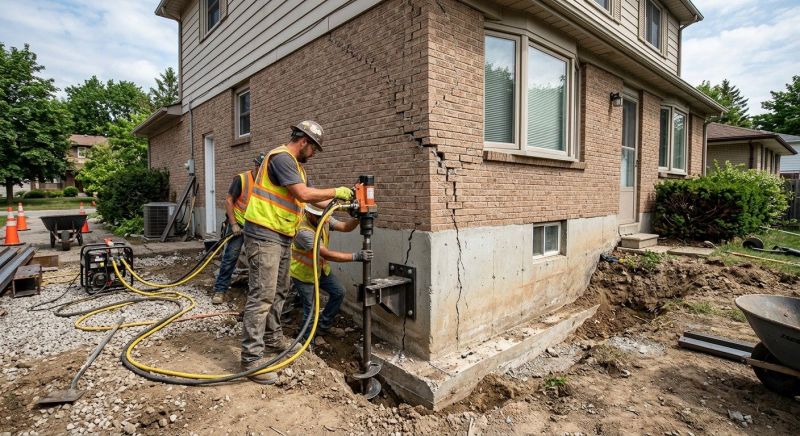 Settling Foundation Service in Bucks County, PA