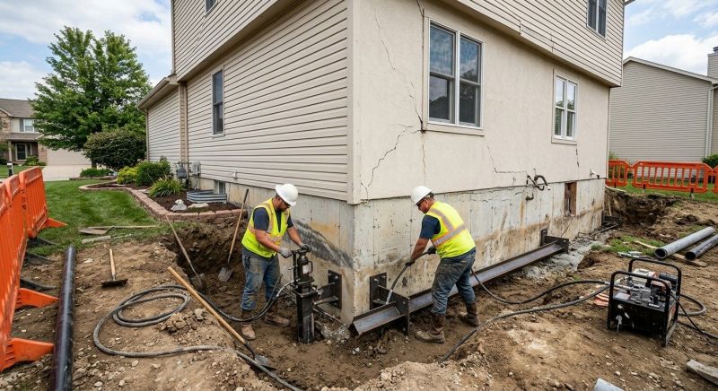 Sinking Foundation Repair in Birmingham, NJ