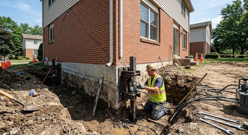 Sinking Foundation Repair in Chalfont, PA