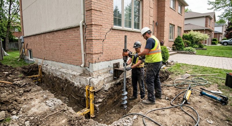 Sinking Foundation Repair in Gladwyne, PA