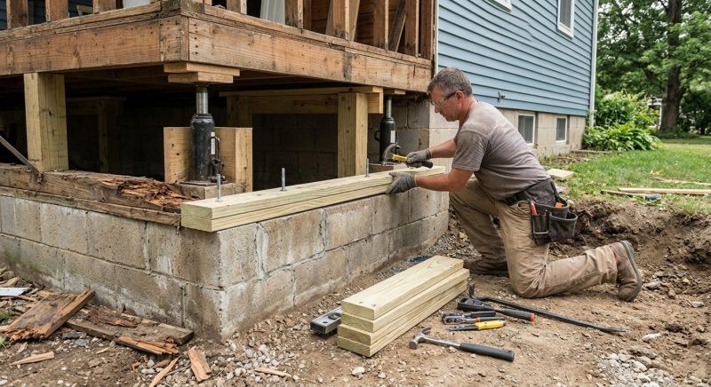 Sinking Foundation Repair in Glenside, PA