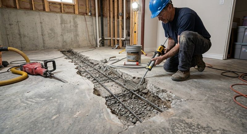 Slab Foundation Repair in Bucks County, PA
